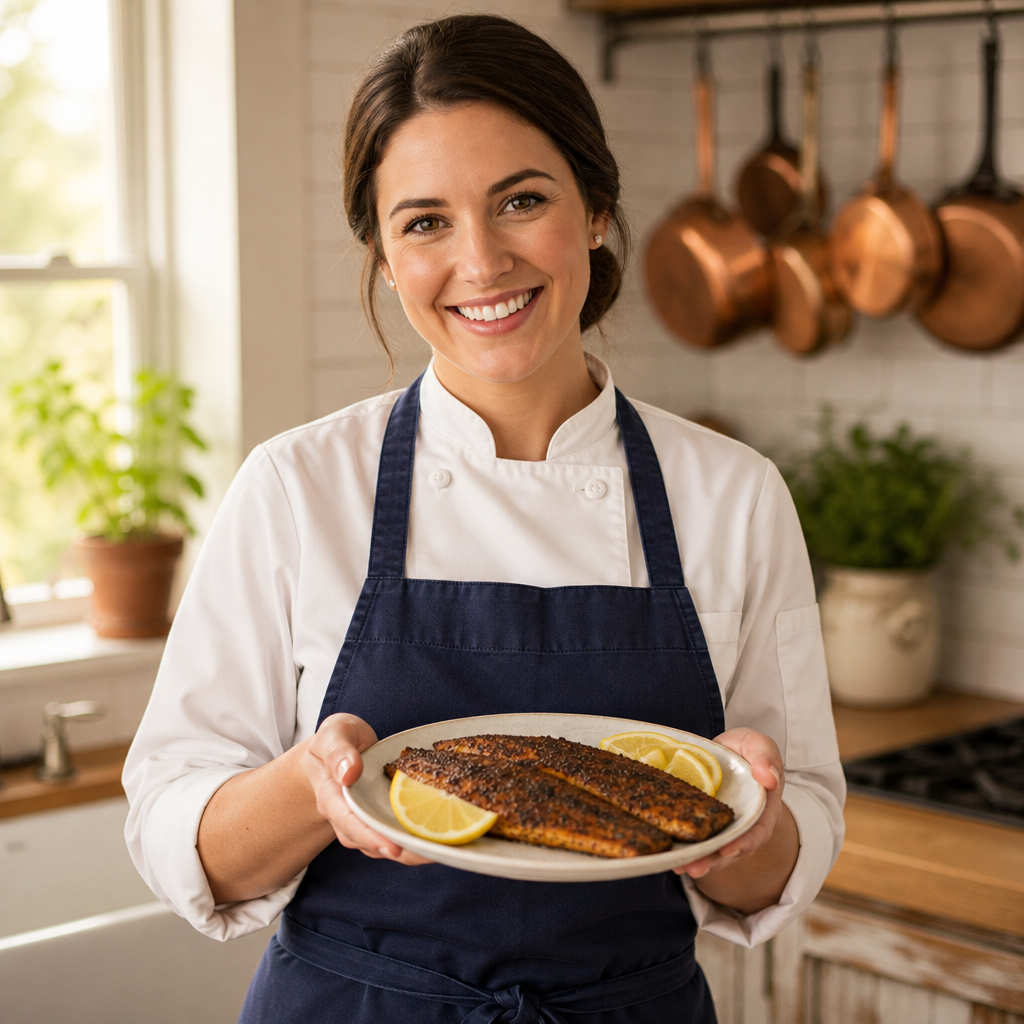 Chef Emily presents Blackened Catfish