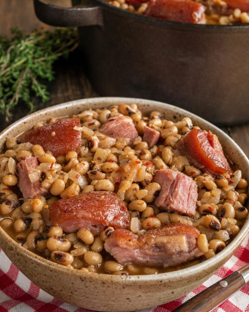 Black-eyed peas with ham hock