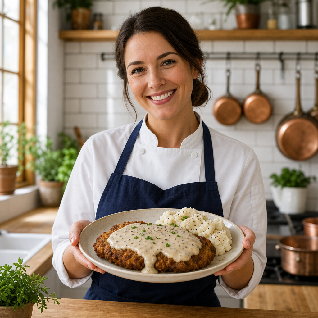 Chef Emily presents Chicken Fried Steak with Cream Gravy
