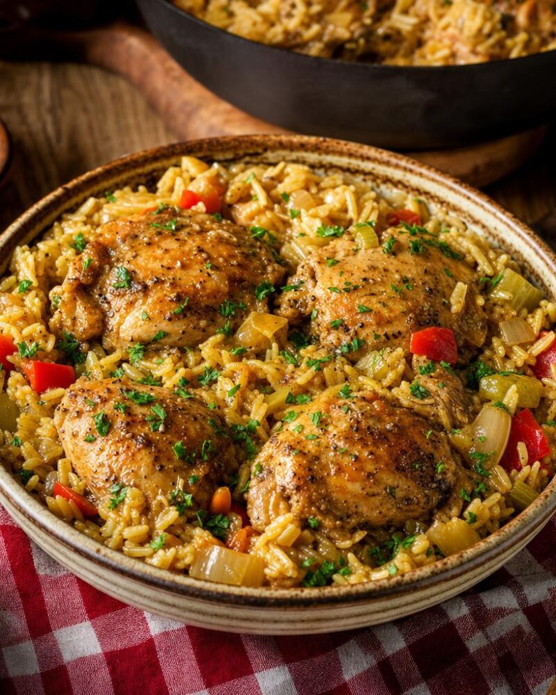 Soul food chicken and rice