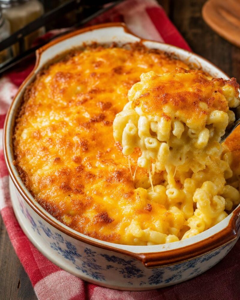 Soul food baked mac and cheese