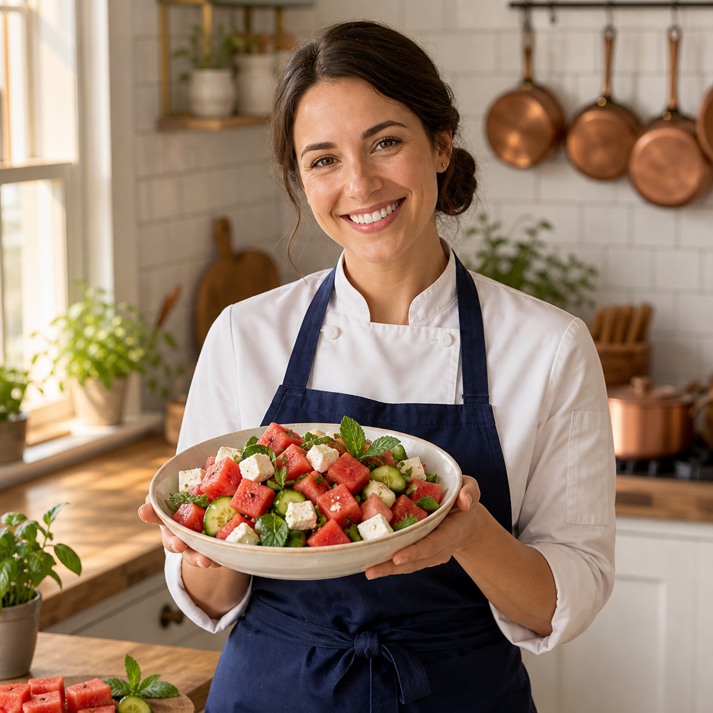 Chef Emily presents Watermelon Feta Salad