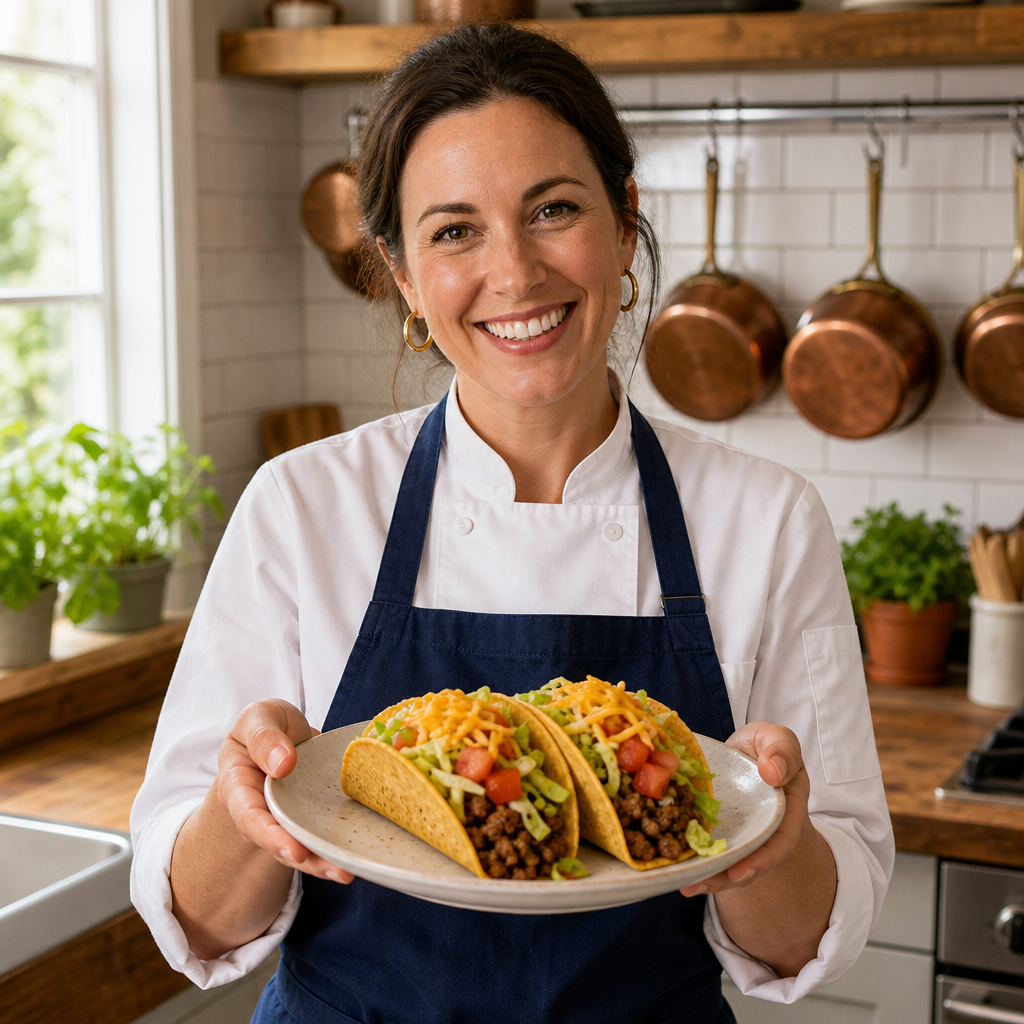 Chef Emily presents Beef Tacos