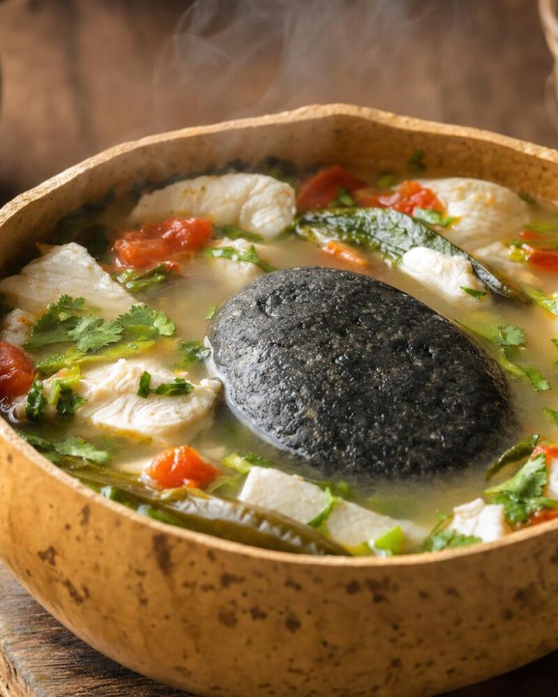 Chinantec caldo de piedra stone soup with fish
