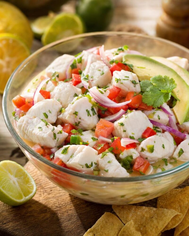 Ceviche Yucateco - citrus marinated white fish ceviche