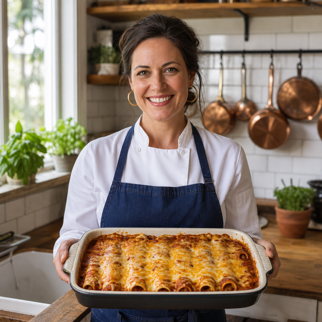 Chef Emily presents Cheese Enchilada Casserole