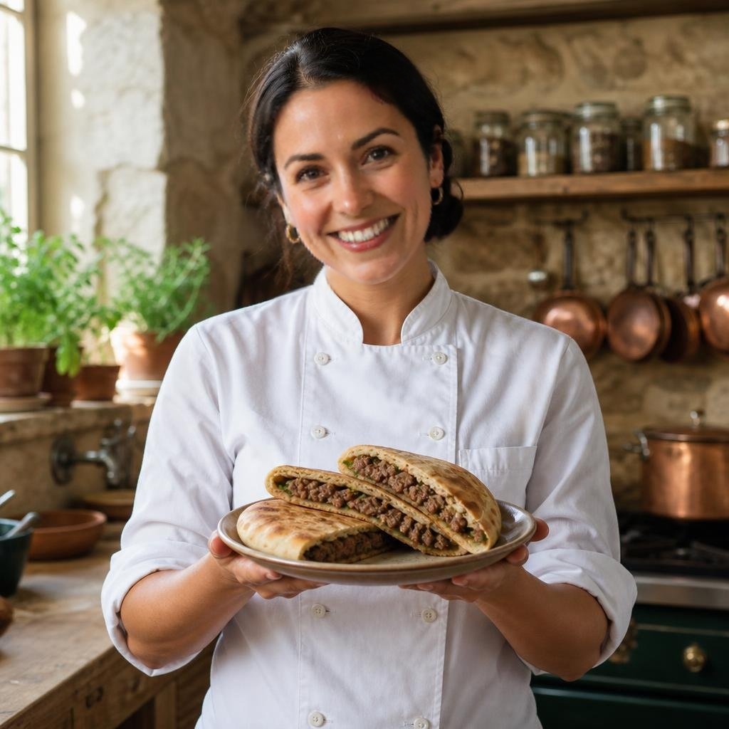 Chef Emily presents Hawawshi (Stuffed Pita Bread)