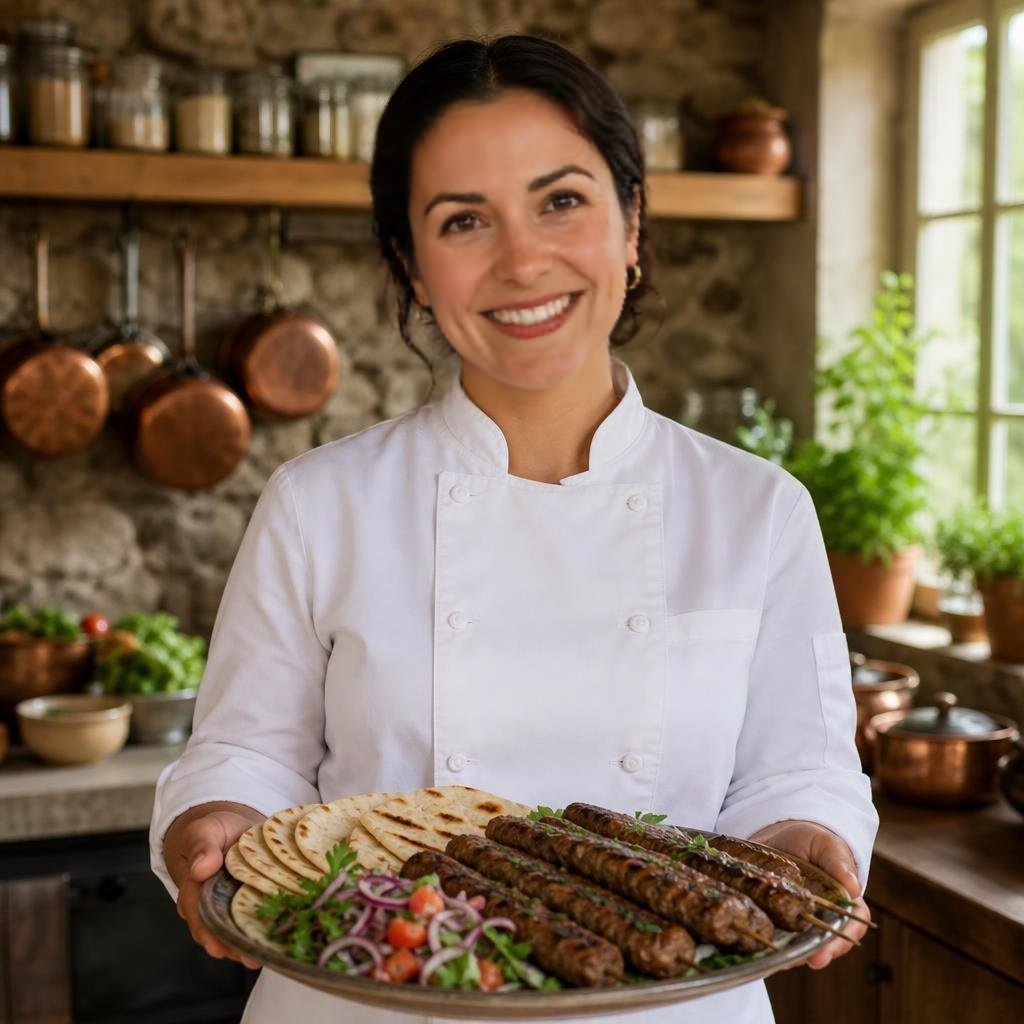 Chef Emily presents Kofta (Grilled Meat Skewers)