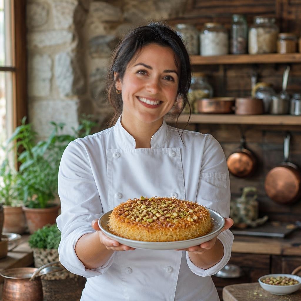 Chef Emily presents Konafa (Shredded Pastry with Nuts)