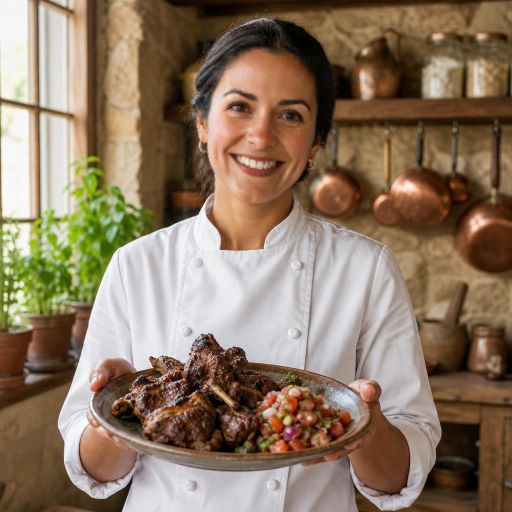 Chef Emily presents Nyama Choma (Grilled Goat Meat)