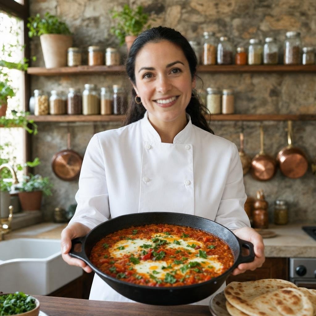 Chef Emily presents Shakshuka
