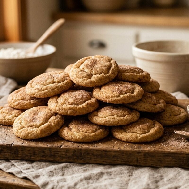 Classic Snickerdoodles, soft cinnamon-sugar cookies