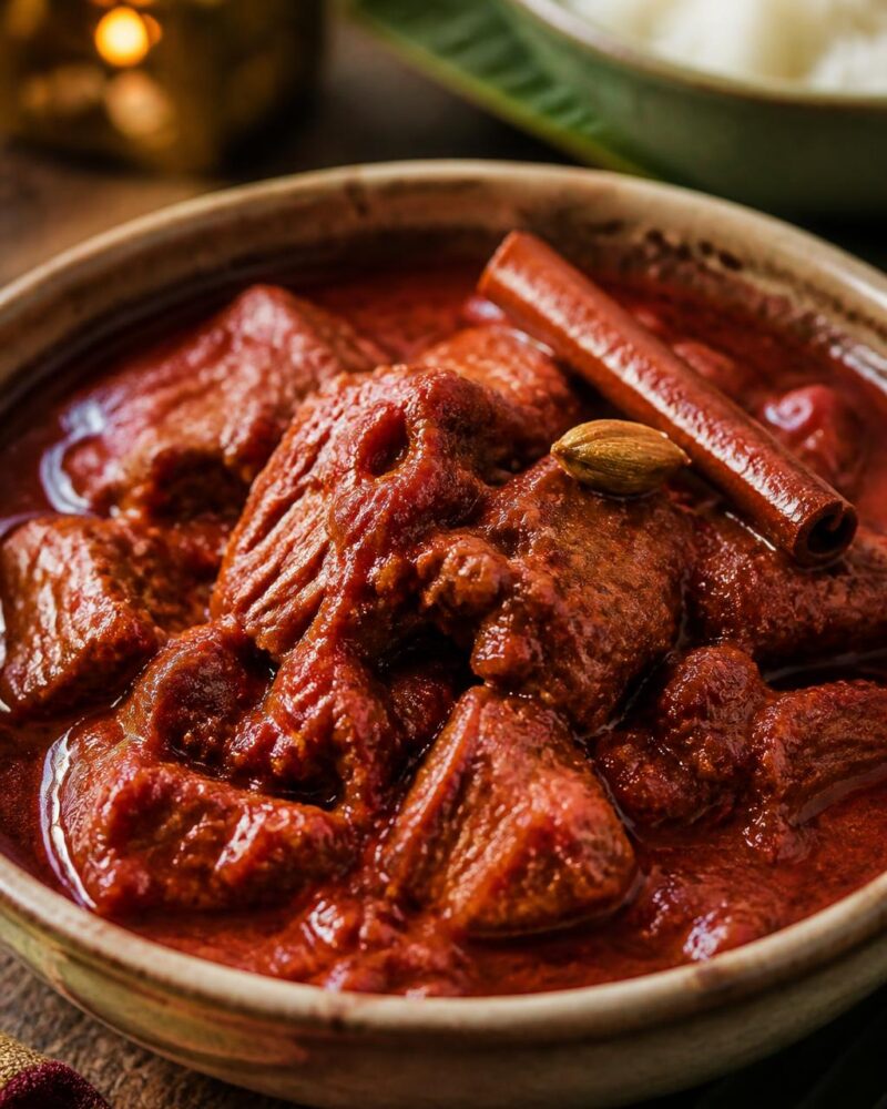 Daging Masak Merah - beef in glossy sweet-spicy tomato sauce