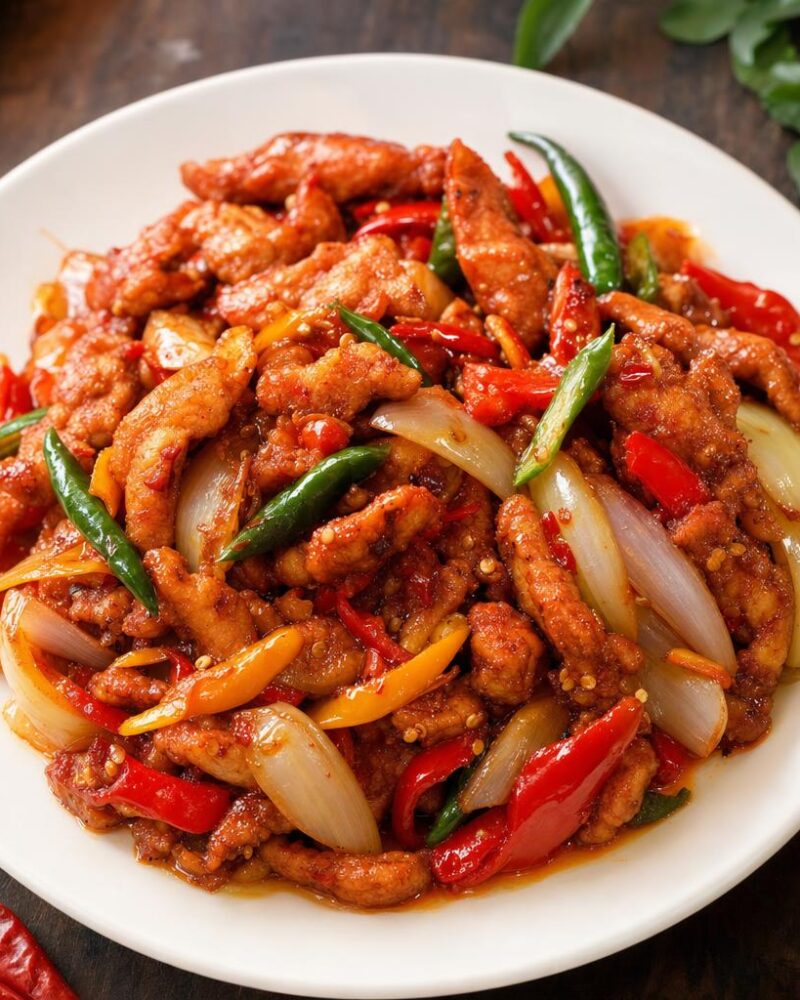 Deviled Chicken — Sri Lankan chili stir-fry