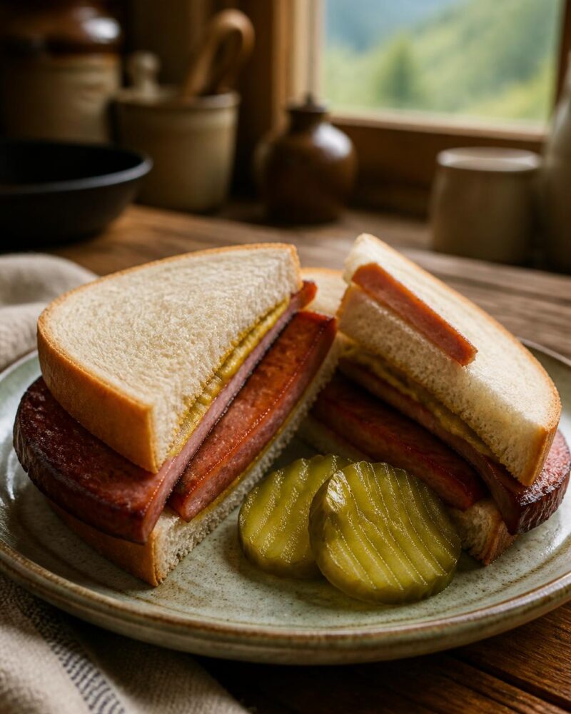 Fried Bologna Sandwich