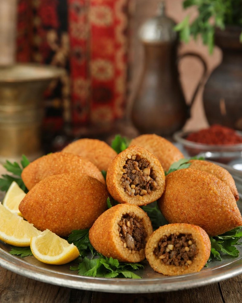 İçli köfte fried bulgur shells stuffed with spiced meat