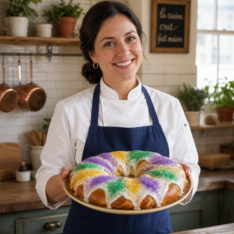 King cake (galette de la Nouvelle-Orléans) by Chef Emily