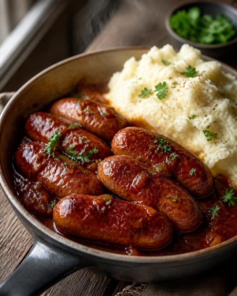 Devilled Sausages (Kiwi)