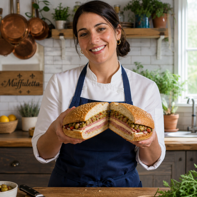Muffuletta (sandwich à l’olivade) by Chef Emily