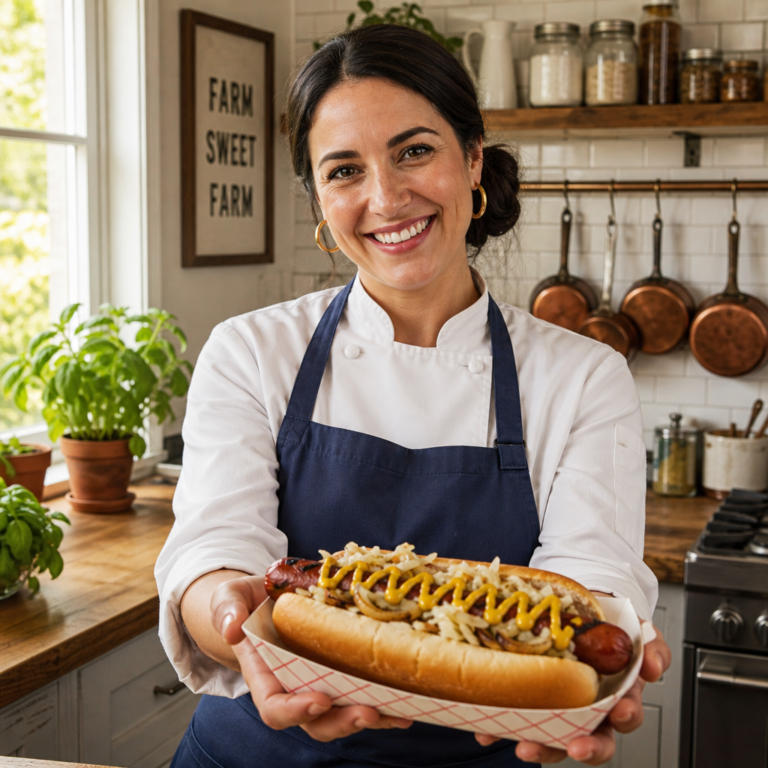 Nathan's Famous Style Hot Dog by Chef Emily