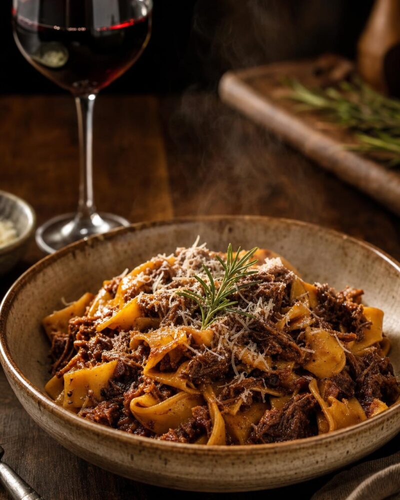 Pappardelle al Cinghiale - wide pasta with slow-cooked wild boar ragù