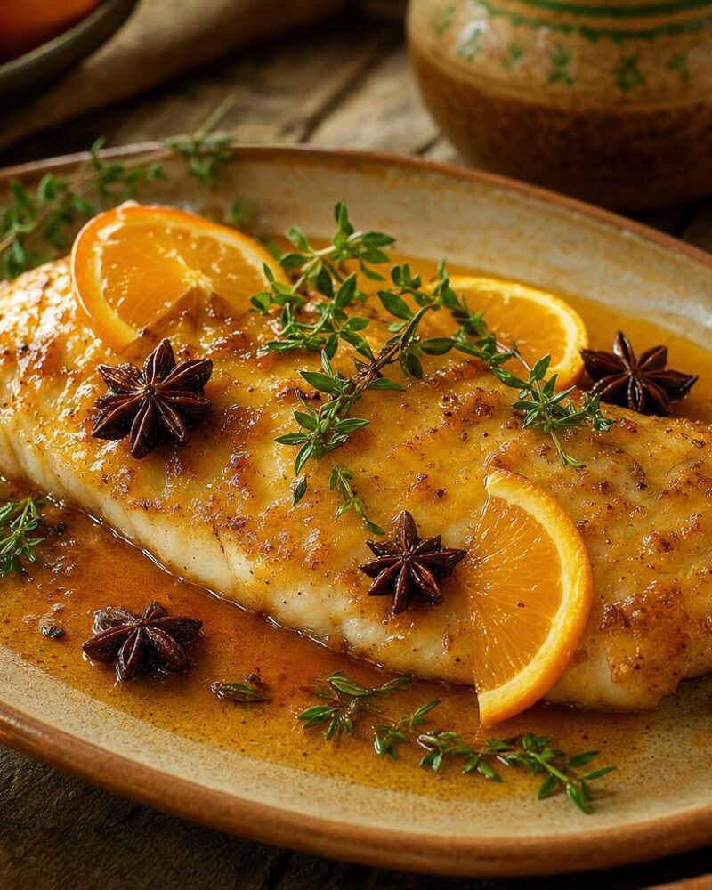 Pescado en Xtabentún - fish glazed with honey anise liqueur