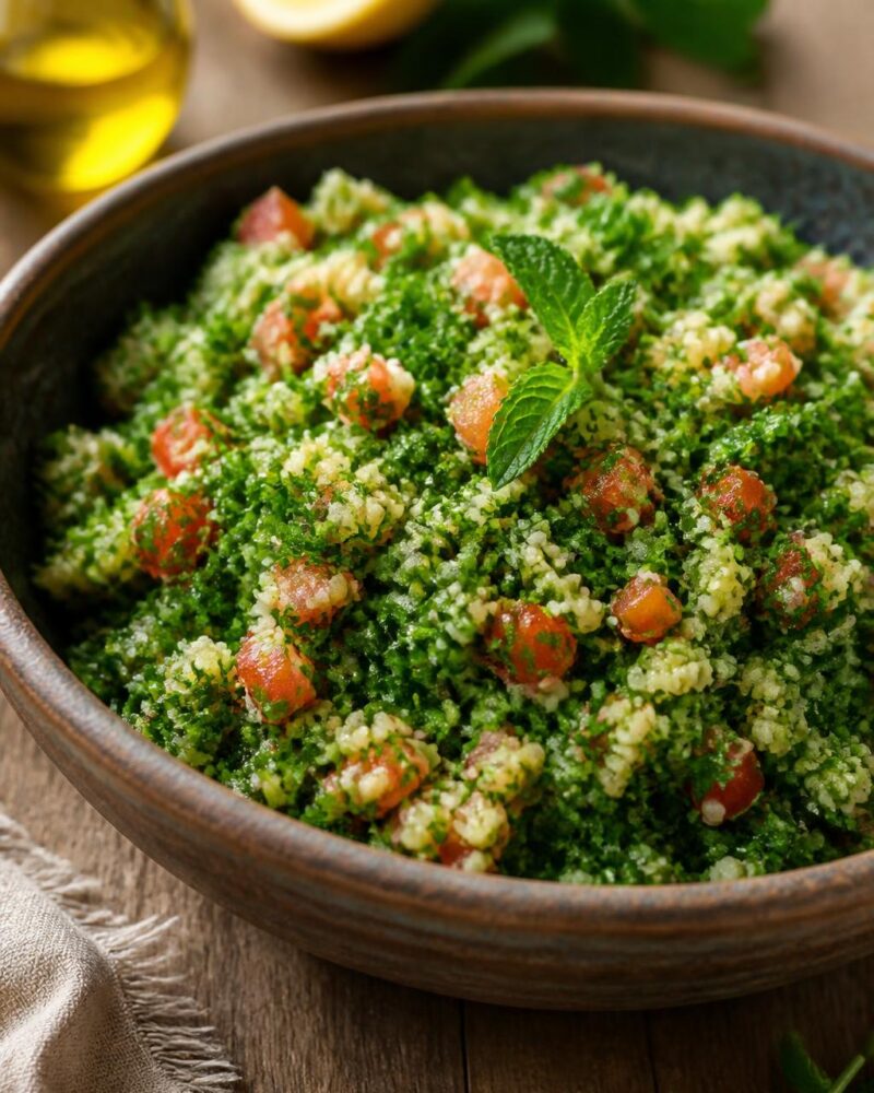 Tabbouleh - parsley salad with bulgur, tomato and mint