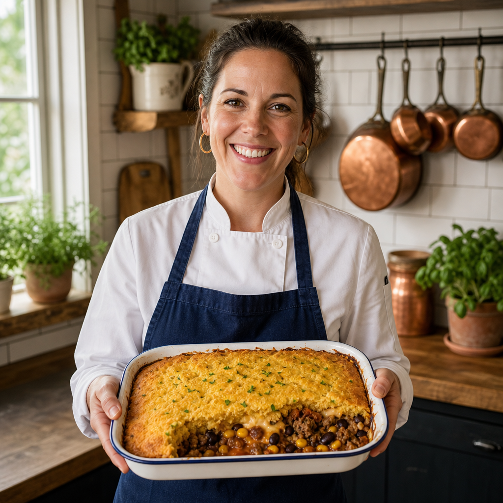 Chef Emily presents Tex-Mex Cornbread Casserole