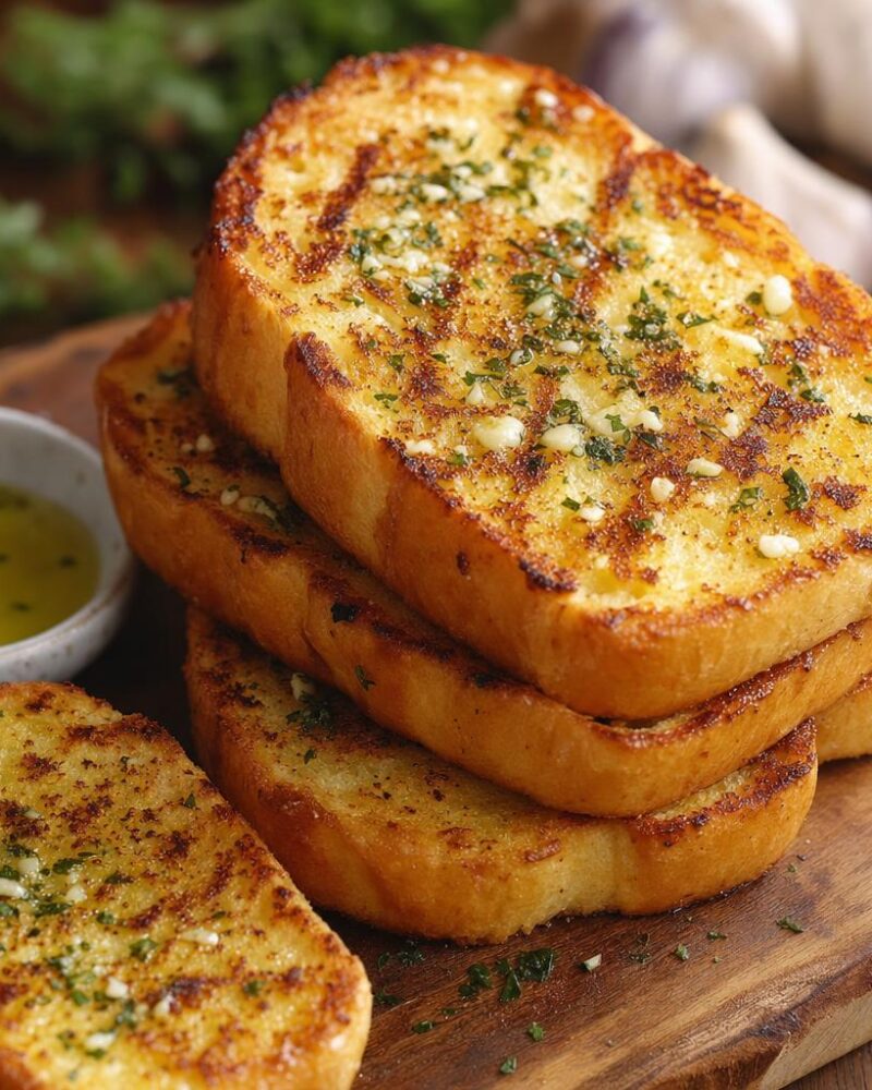 Texas Toast - thick grilled garlic butter toast slices